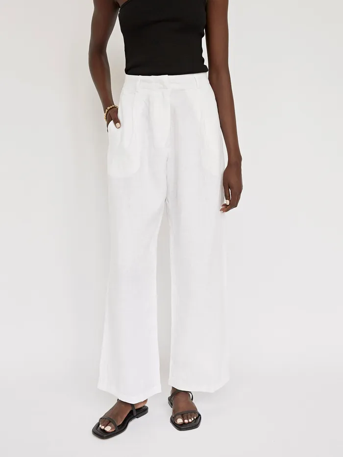 Women Pants The UNDONE Faithfull The Brand 8211 White El Toro Pants