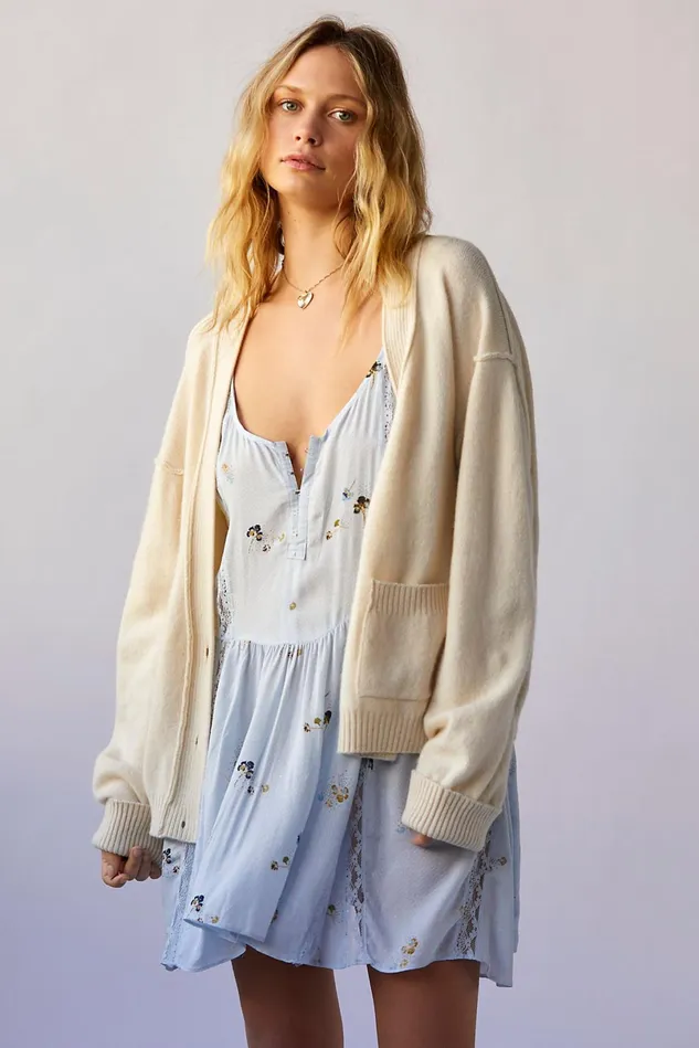 Women Printed Dresses Free People Give A Little Mini Slip Bluebird Combo