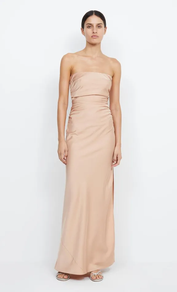 Women Prom Dresses Bec Bridge ETERNITY STRAPLESS MAXI 8211 ROSE GOLD