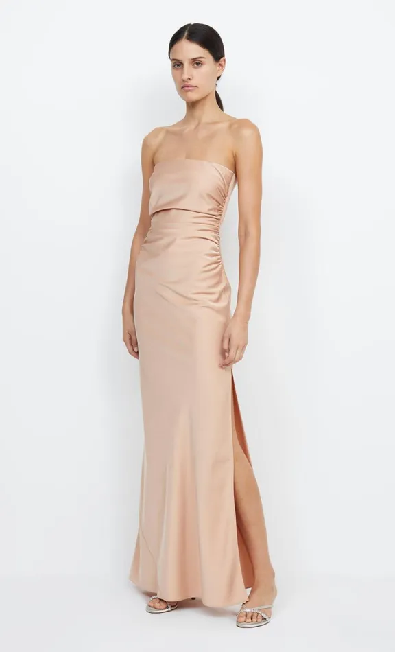 Women Prom Dresses Bec Bridge ETERNITY STRAPLESS MAXI 8211 ROSE GOLD