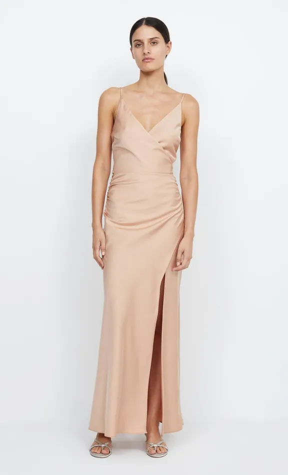 Women Prom Dresses Bec Bridge ETERNITY V MAXI DRESS 8211 ROSE GOLD