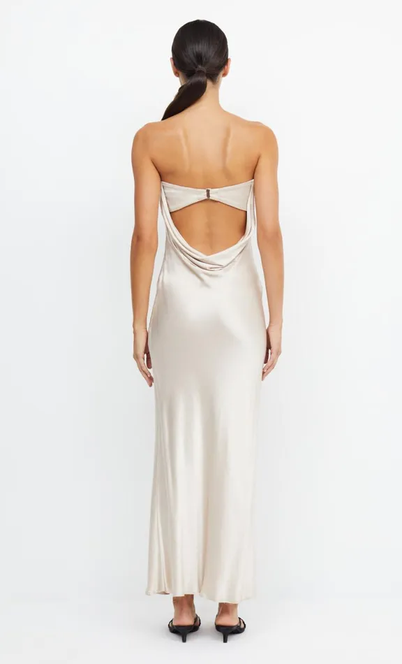 Women Prom Dresses Bec Bridge MOON DANCE STRAPLESS DRESS 8211 SAND