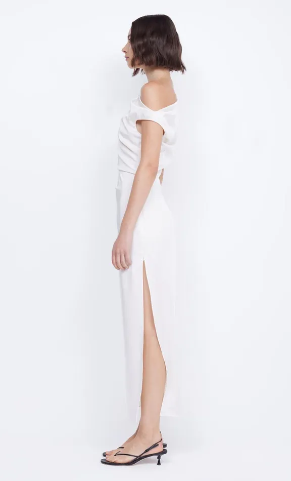 Women Prom Dresses Bec Bridge ROCHELLE ASYM MIDI DRESS 8211 CREAM