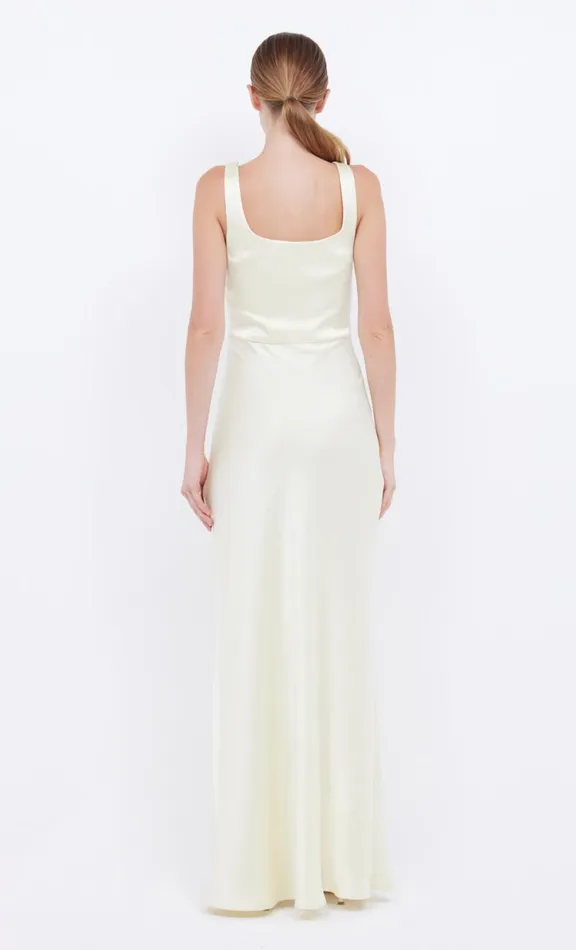 Women Prom Dresses Bec Bridge THE DREAMER SQUARE NECK DRESS 8211 ICE YELLOW