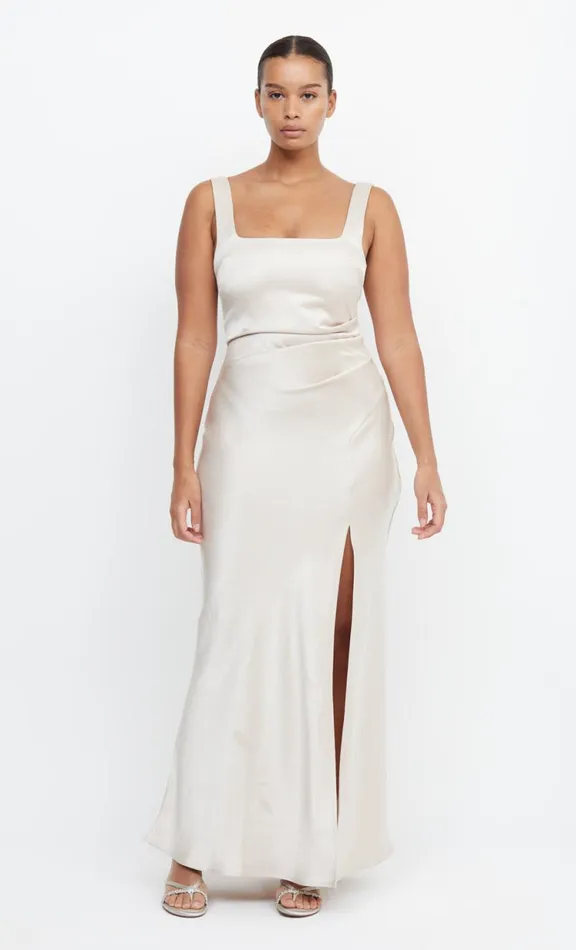 Women Prom Dresses Bec Bridge THE DREAMER SQUARE NECK DRESS 8211 SAND