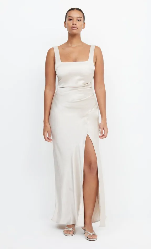 Women Prom Dresses Bec Bridge THE DREAMER SQUARE NECK DRESS 8211 SAND