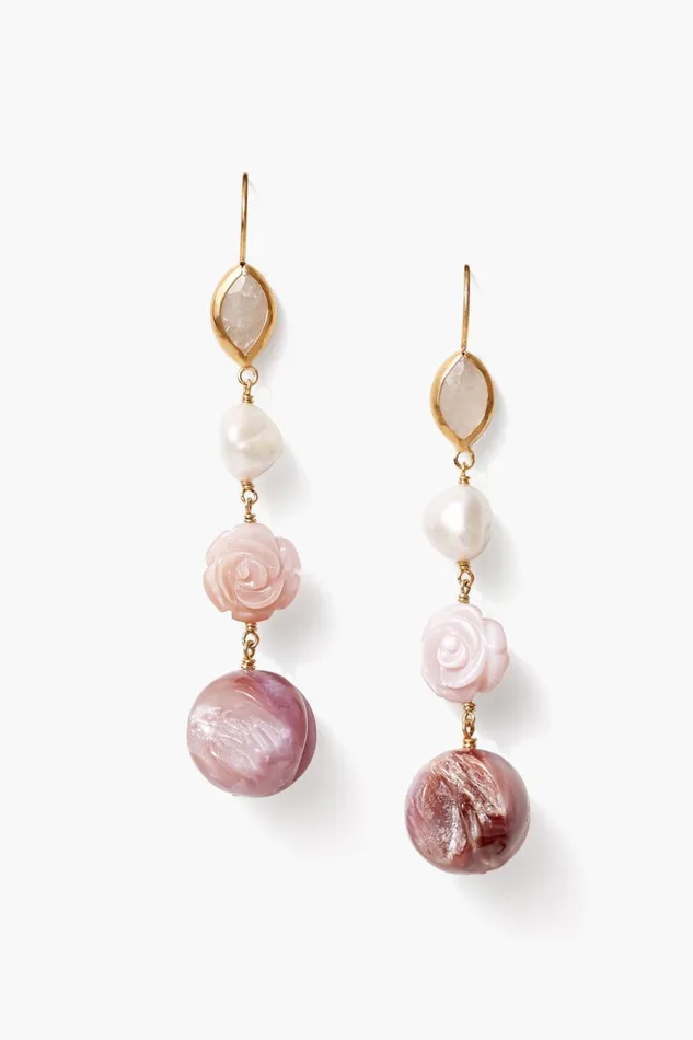Women Roseto Tiered Earrings Pink Chan Luu Earrings