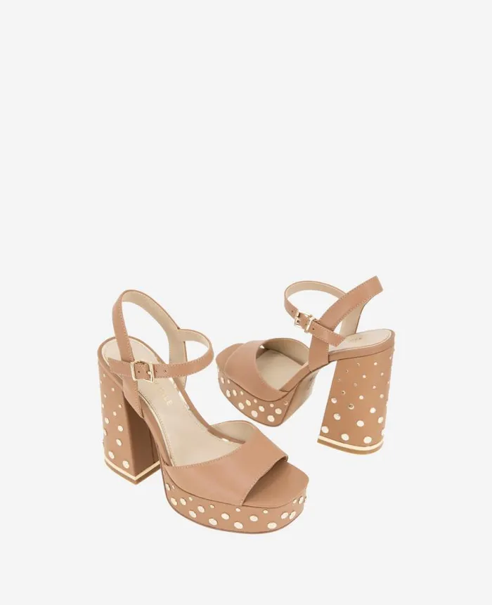 Women Sandals and Wedges Kenneth Cole Dolly Stud Ankle Strap Platform Heeled Sandal Classic Tan Women Sandals and Wedges Kenneth Cole Dolly Stud Ankle Strap Platform Heeled Sandal Classic Tan