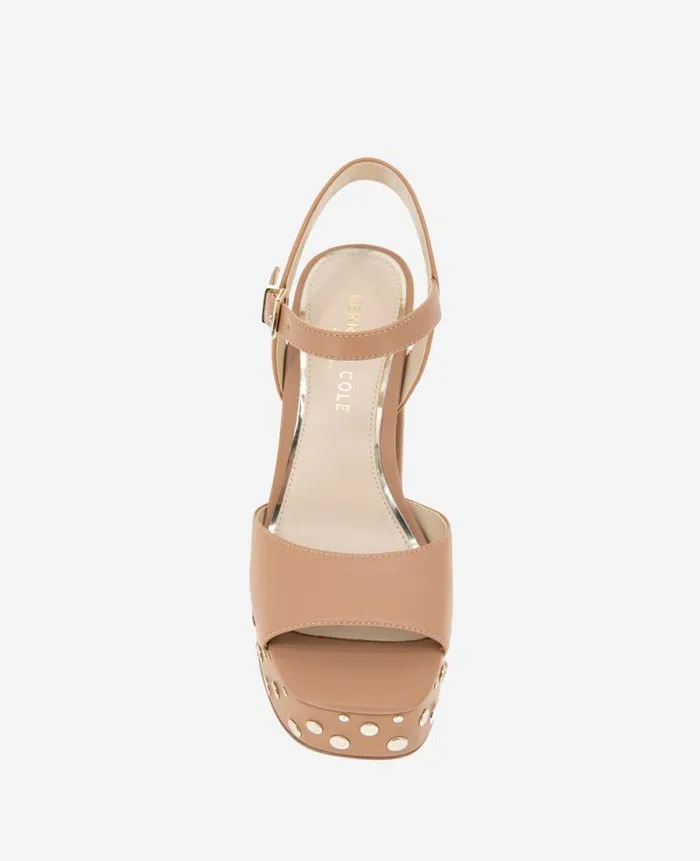 Women Sandals and Wedges Kenneth Cole Dolly Stud Ankle Strap Platform Heeled Sandal Classic Tan Women Sandals and Wedges Kenneth Cole Dolly Stud Ankle Strap Platform Heeled Sandal Classic Tan