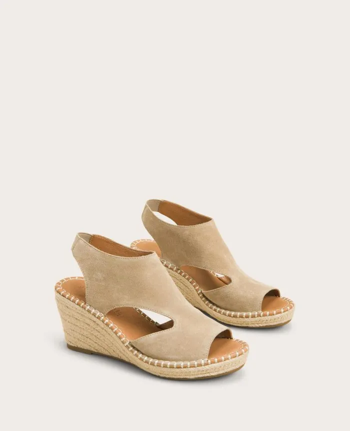 Women Sandals and Wedges Kenneth Cole GENTLE SOULS Cody Suede Espadrille Wedge Mushroom Suede Women Sandals and Wedges Kenneth Cole GENTLE SOULS Cody Suede Espadrille Wedge Mushroom Suede