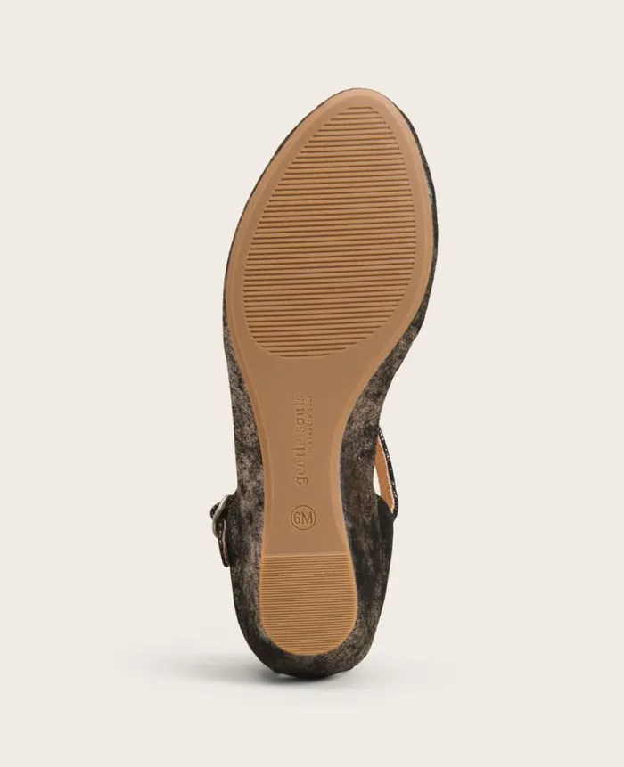 Women Sandals and Wedges Kenneth Cole GENTLE SOULS Lily Moon Ankle Strap Sandal Graphite