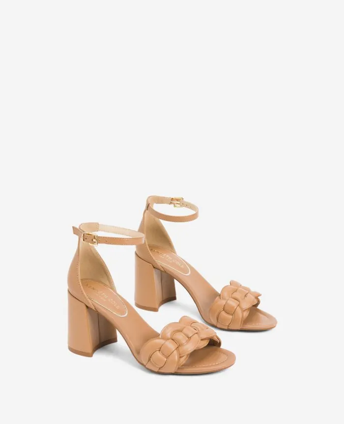 Women Sandals and Wedges Kenneth Cole Luisa Woven Heeled Sandal Classic Tan Women Sandals and Wedges Kenneth Cole Luisa Woven Heeled Sandal Classic Tan