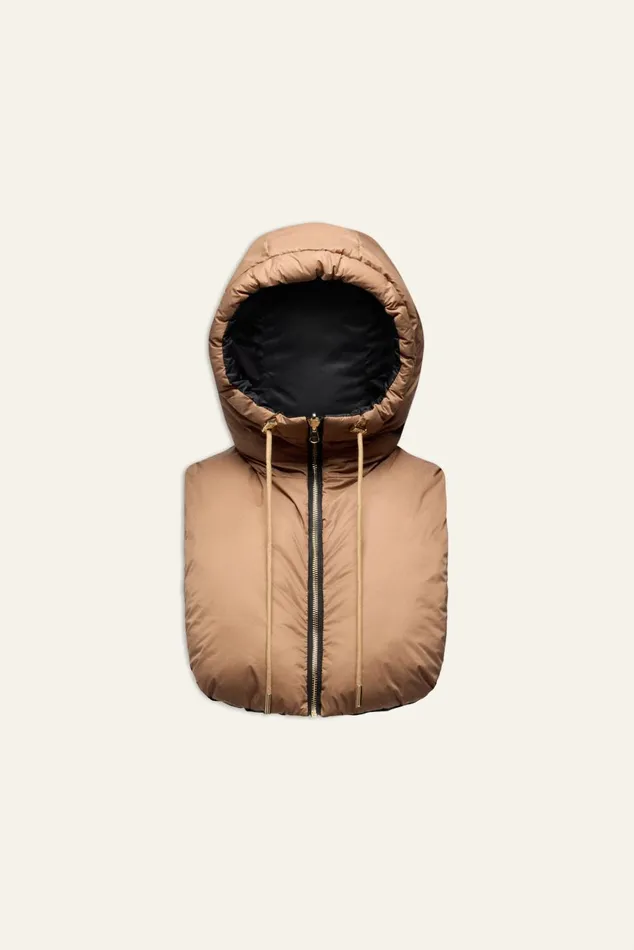 Women Scarves and Beanies Baandsh Fleece Hood Hyvan Black