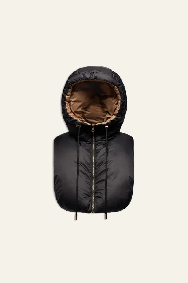 Women Scarves and Beanies Baandsh Fleece Hood Hyvan Black