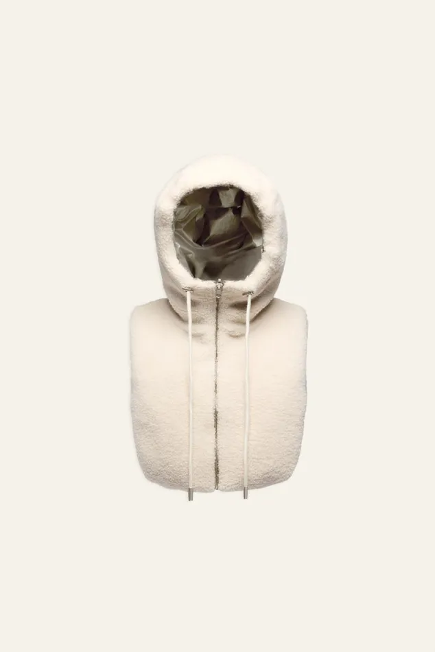 Women Scarves and Beanies Baandsh Fleece Hood Hyvan Black