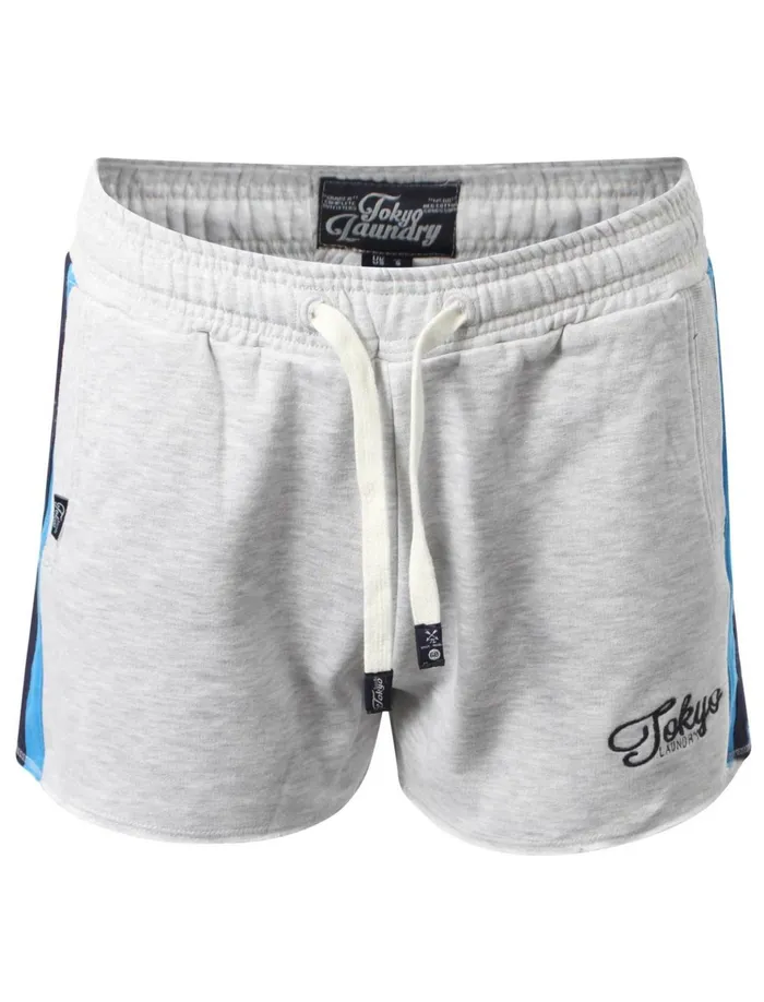 Women Shorts Tokyo Laundry Leila White Grey Sweat Shorts White