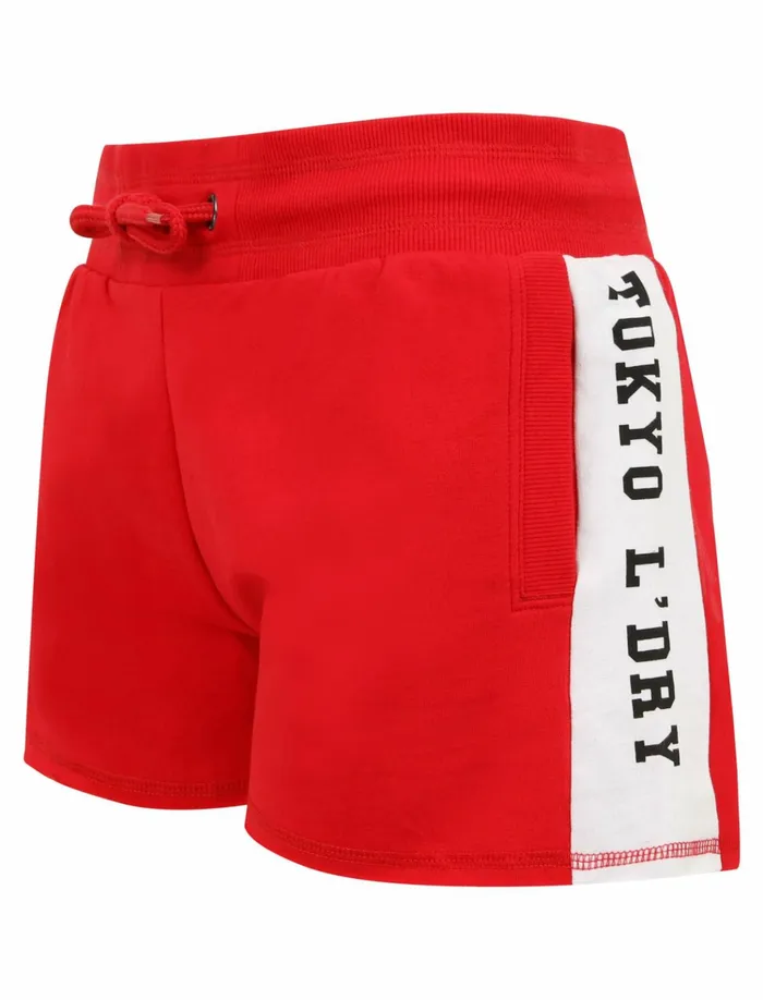 Women Shorts Tokyo Laundry Vallde Sweat Shorts With Printed Side Panels In Barberry 8211 Tokyo Laundry Red Women Shorts Tokyo Laundry Vallde Sweat Shorts With Printed Side Panels In Barberry 8211 Tokyo Laundry Red
