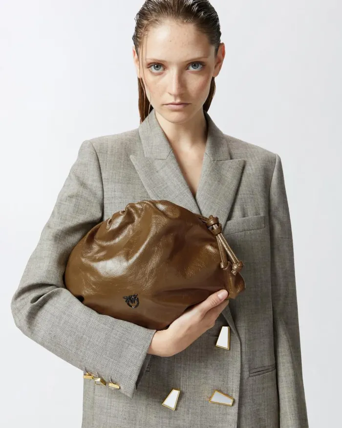 Women Shoulder Bags Pinko Naplak Leather Shoulder Bag With Chain Strap Plantationcolourblock Women Shoulder Bags Pinko Naplak Leather Shoulder Bag With Chain Strap Plantationcolourblock