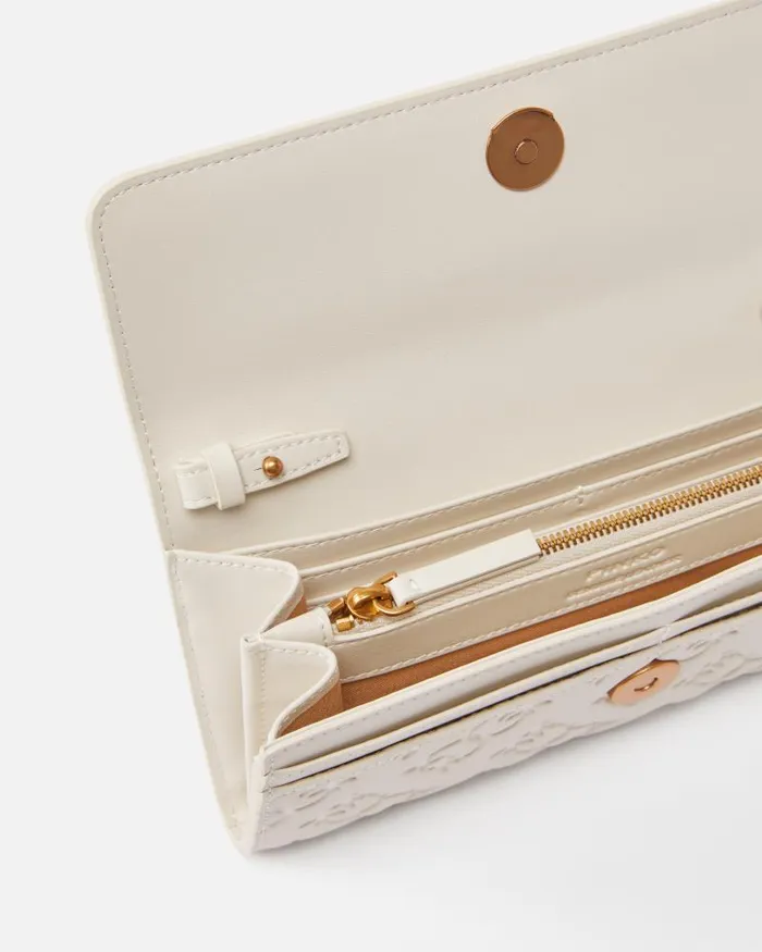 Women Shoulder Bags Pinko Rectangular Monogram Leather Wallet With Strap Whitewhiteantique Gold Women Shoulder Bags Pinko Rectangular Monogram Leather Wallet With Strap Whitewhiteantique Gold
