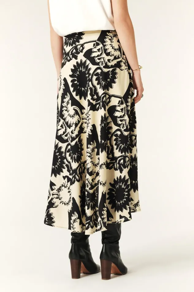 Women Skirts and Shorts Baandsh Midi Wrap Skirt Fybo Black