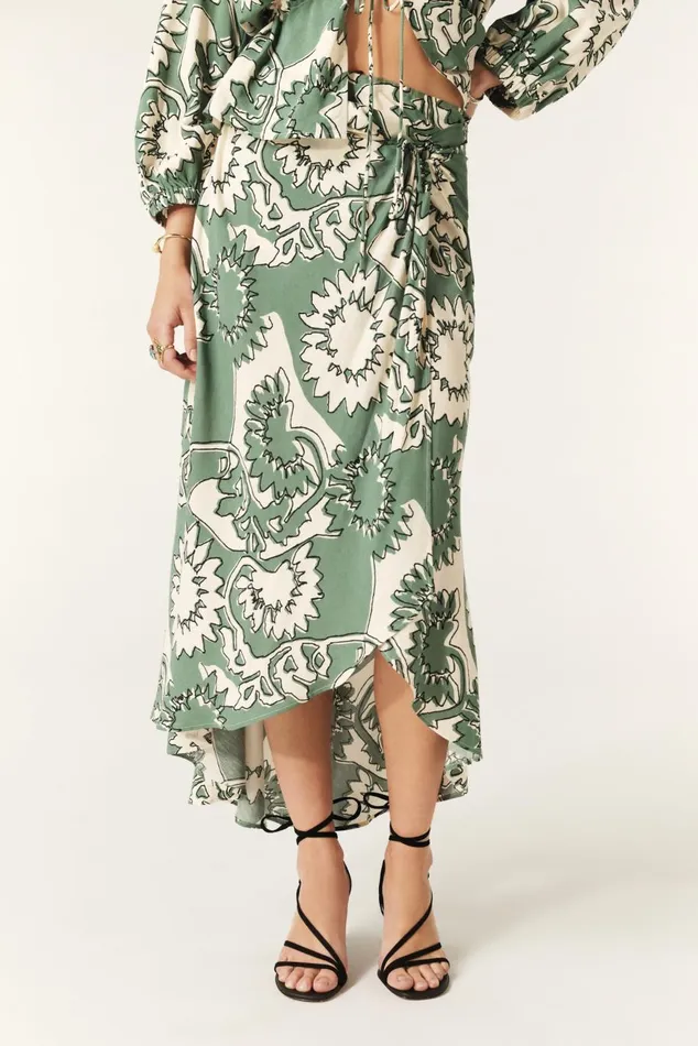 Women Skirts and Shorts Baandsh Midi Wrap Skirt Fybo Black