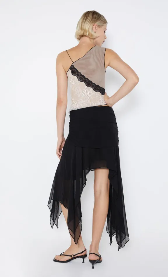 Women Sleeveless Bec Bridge ABRIELLE ASYM TANK 8211 TAUPEIVORY
