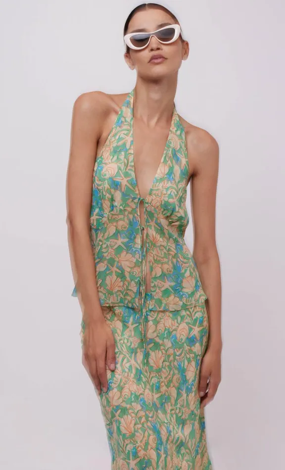 Women Sleeveless Bec Bridge OASIS HALTER TOP 8211 UNDER THE SEA