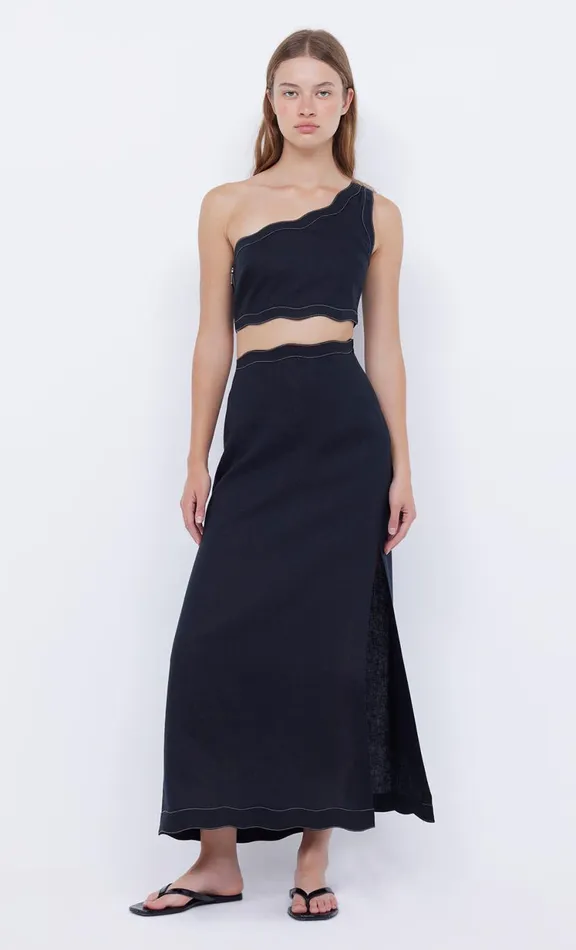 Women Sleeveless Bec Bridge TALLULAH ASYM CROP TOP 8211 BLACKBLACK