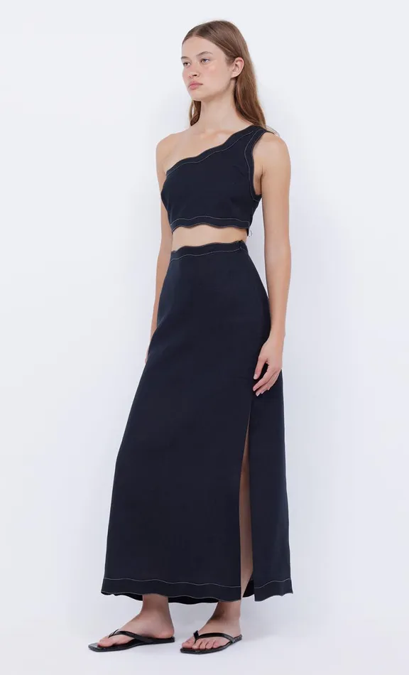 Women Sleeveless Bec Bridge TALLULAH ASYM CROP TOP 8211 BLACKBLACK