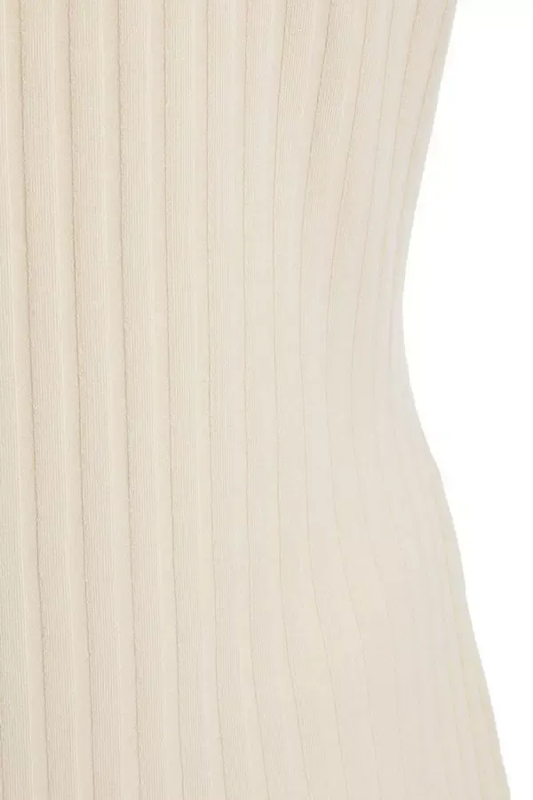 Women Stone Ribbed Asymmetric Top Quiz Clothing CoOrds