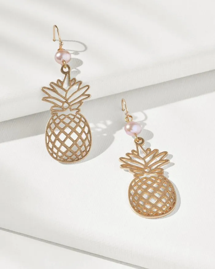 Women SunKissed Sunrise Drop Hoop Earrings Gold Tommy Bahama Jewelry Collections