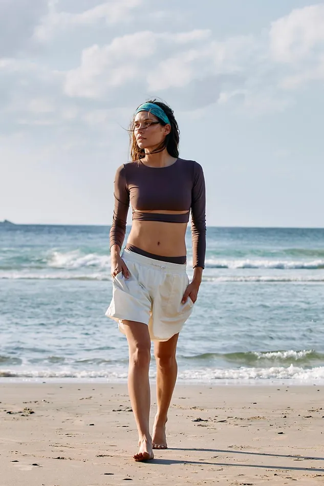 Women Surf Free People Jo Rashguard Espresso
