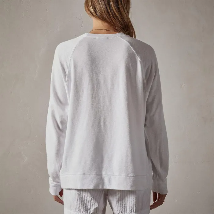 Women Sweat TopsBottoms James Perse Vintage French Terry Relaxed Sweatshirt White