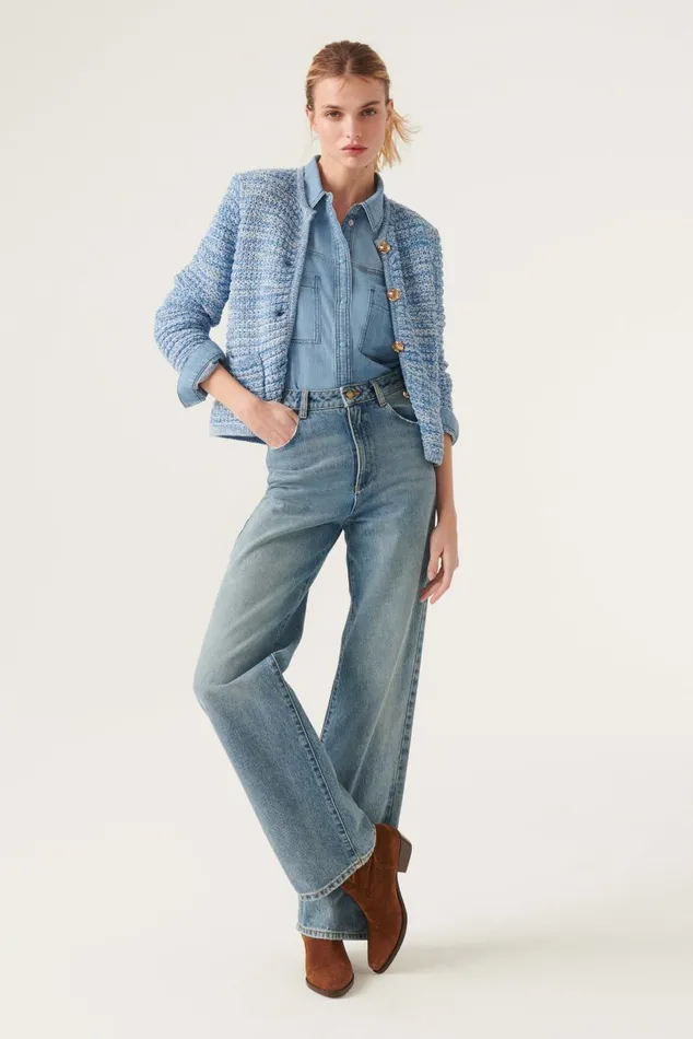 Women Sweaters and Cardigans Baandsh Cardigan Guspa Blue