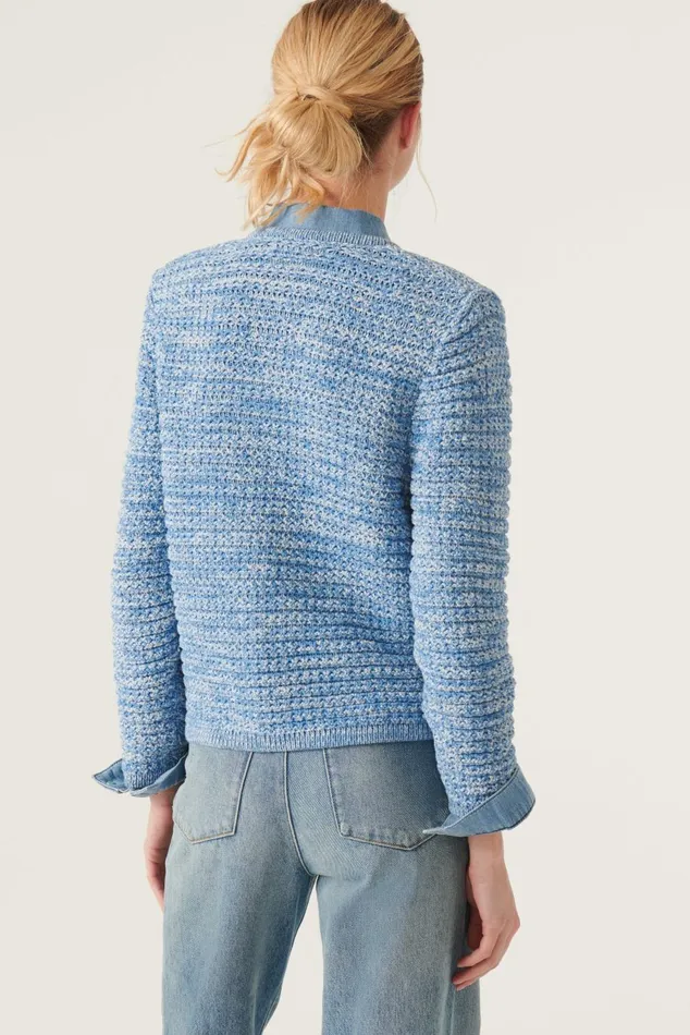 Women Sweaters and Cardigans Baandsh Cardigan Guspa Blue