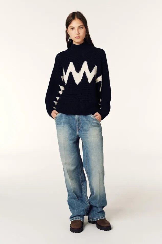Women Sweaters and Cardigans Baandsh Cropped Sweater Ondie Blue