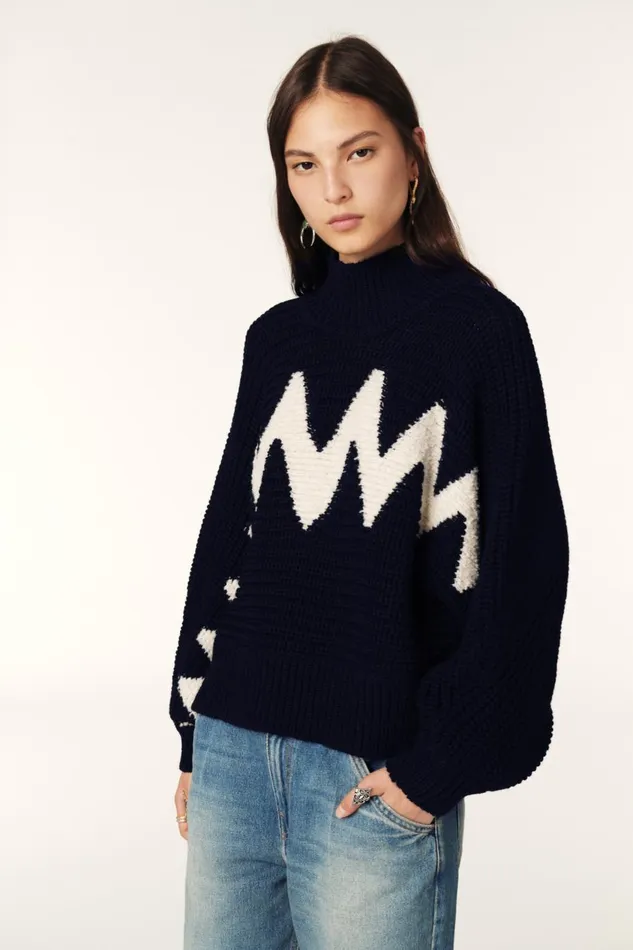 Women Sweaters and Cardigans Baandsh Cropped Sweater Ondie Blue