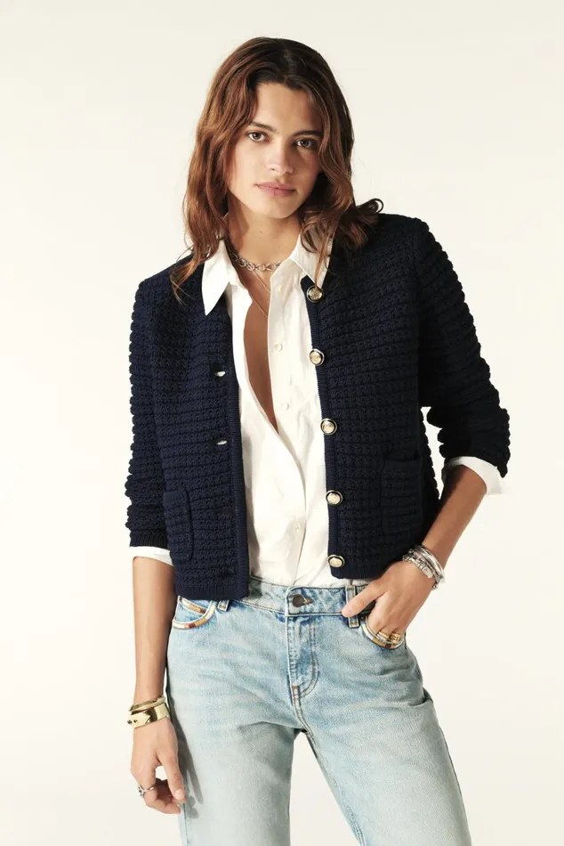 Women Sweaters and Cardigans Baandsh Decorative Knit Cardigan Gaspard Red