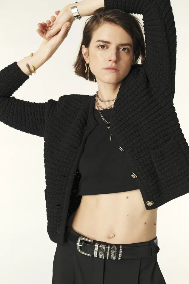 Women Sweaters and Cardigans Baandsh Decorative Knit Cardigan Gaspard Red