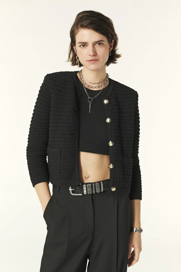 Women Sweaters and Cardigans Baandsh Decorative Knit Cardigan Gaspard Red
