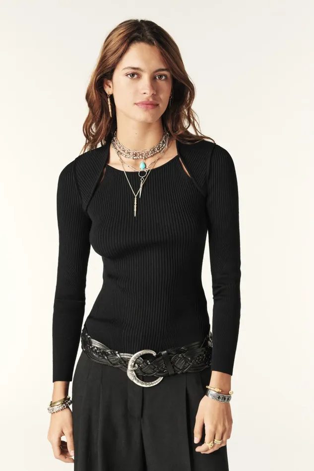 Women Sweaters and Cardigans Baandsh LongSleeve Sweater Pietra Black