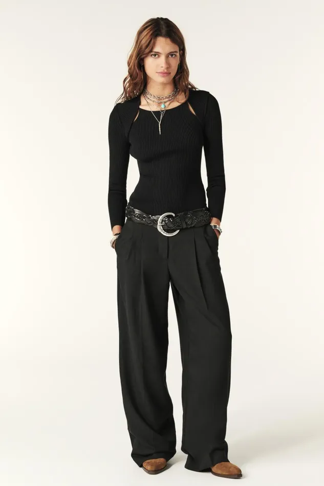 Women Sweaters and Cardigans Baandsh LongSleeve Sweater Pietra Black