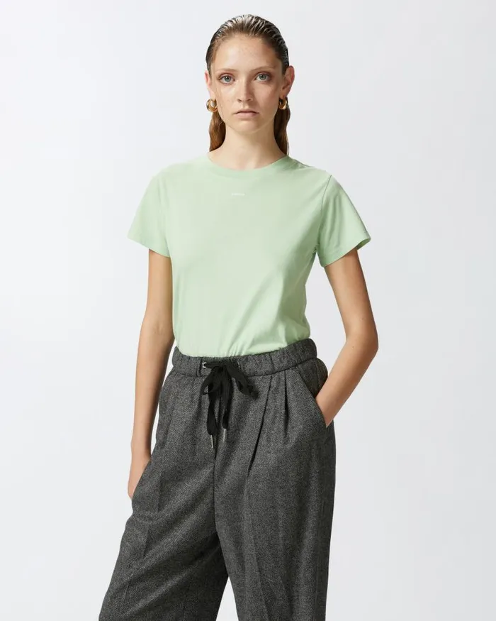 Women TShirt Pinko Tshirt Mini Logo PINKO Mist