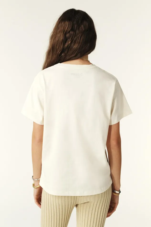 Women TShirts and Tank Tops Baandsh College Style TShirt Ioni OffWhite