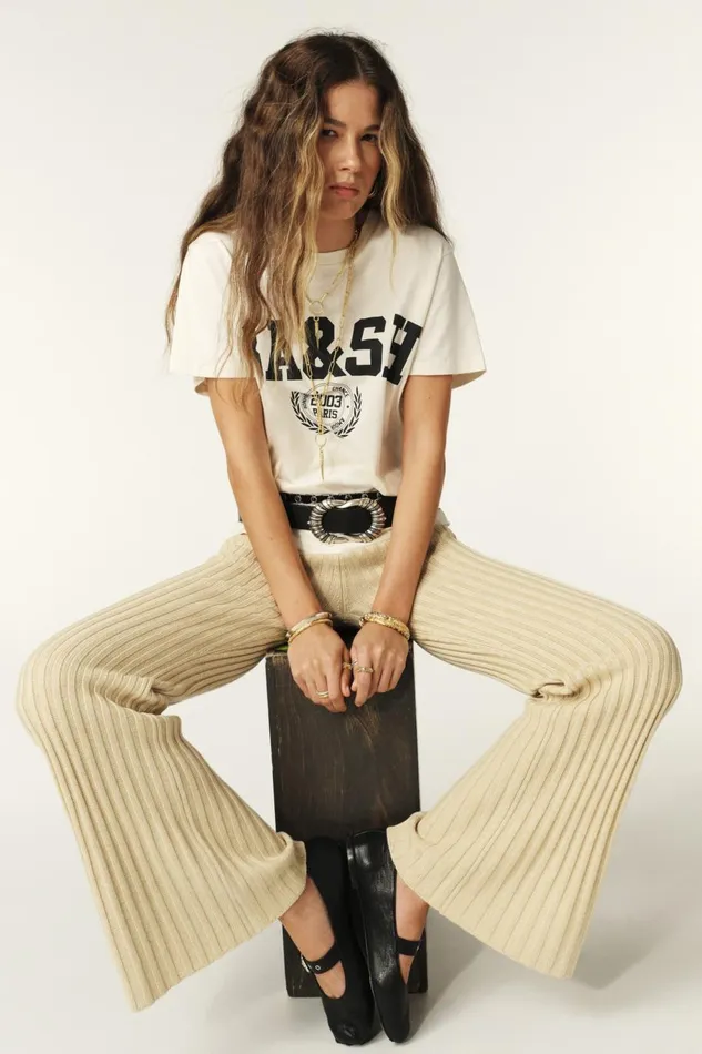 Women TShirts and Tank Tops Baandsh College Style TShirt Ioni OffWhite