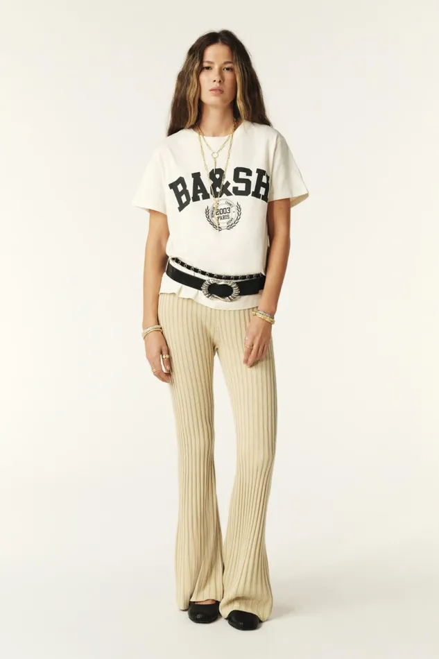 Women TShirts and Tank Tops Baandsh College Style TShirt Ioni OffWhite