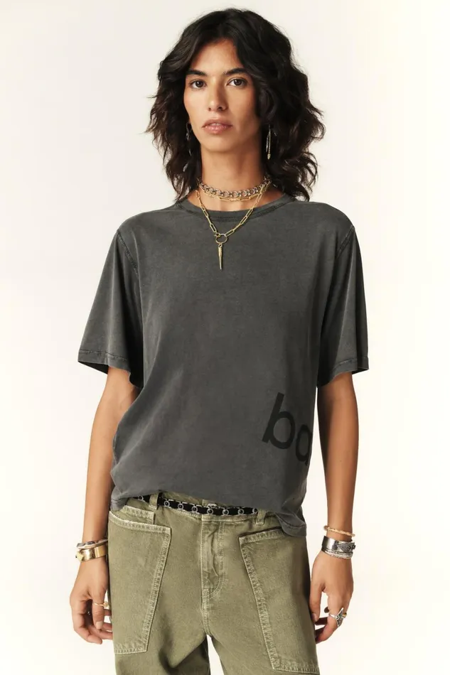 Women TShirts and Tank Tops Baandsh Faded TShirt Benjamin Gray