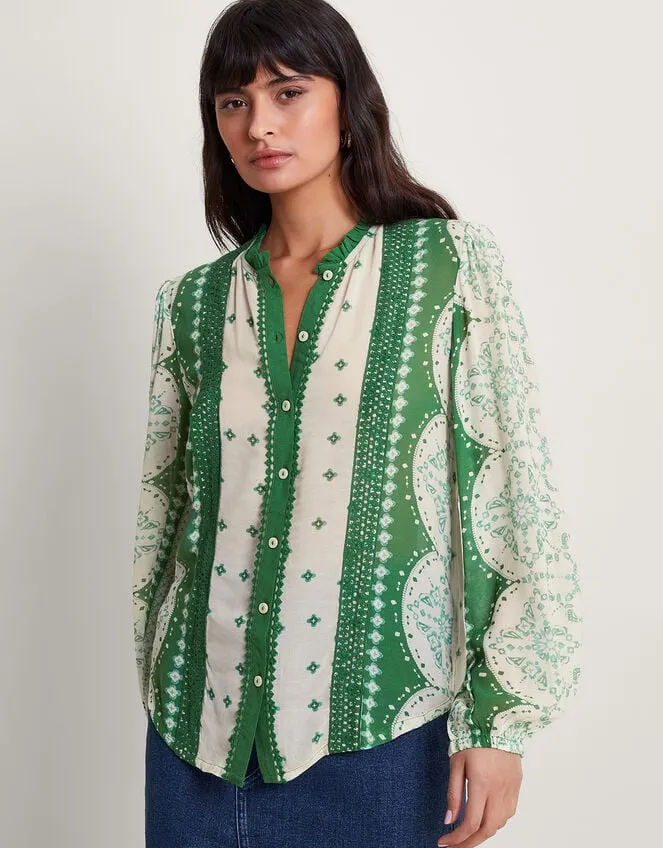 Women Tamsyn Print Blouse Green Monsoon Tops and Blouses