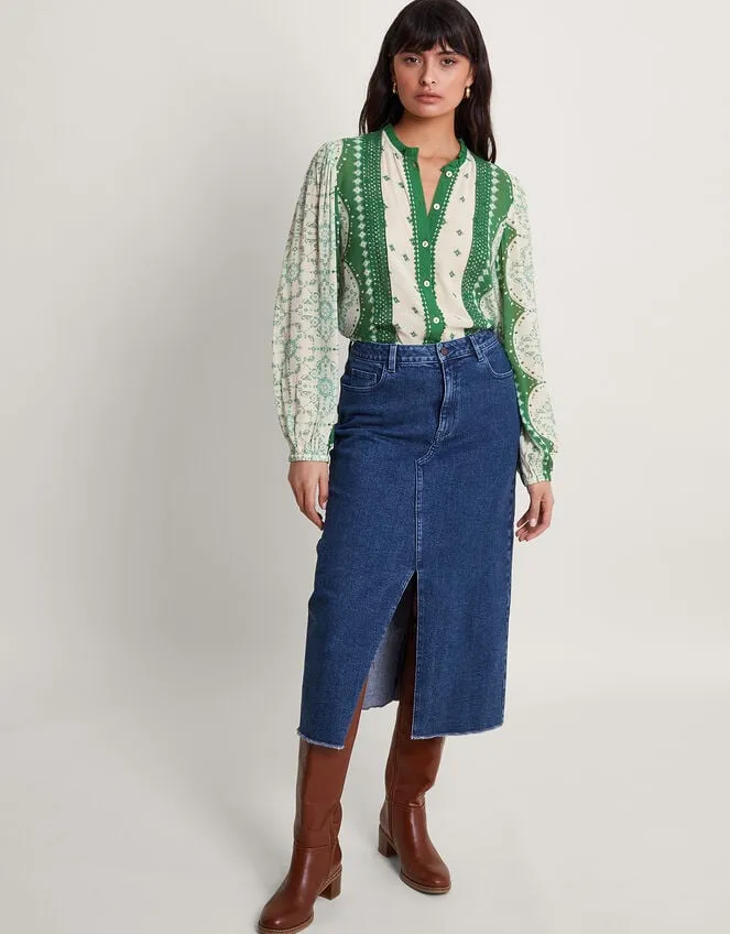 Women Tamsyn Print Blouse Green Monsoon Tops and Blouses