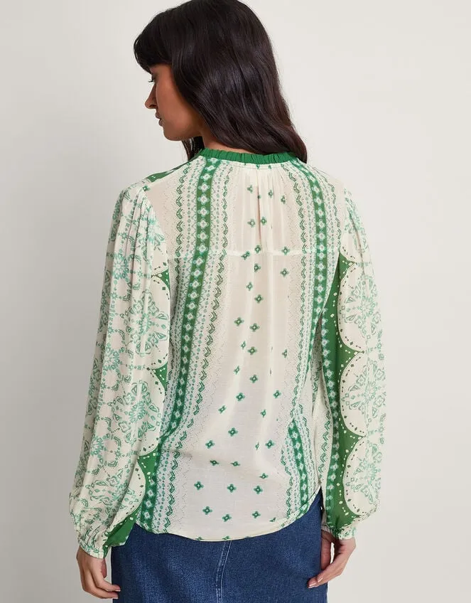 Women Tamsyn Print Blouse Green Monsoon Tops and Blouses